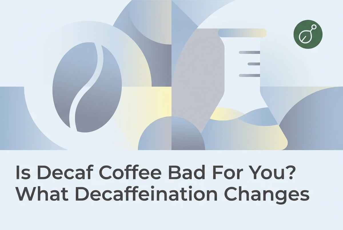 Professional header image for industry analysis: Is Decaf Coffee Bad For You? What Decaffeination Changes