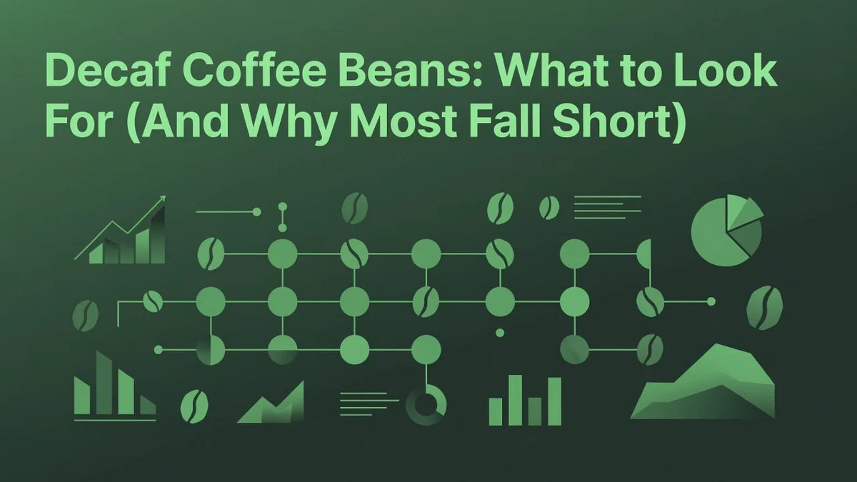 Professional header image for list-based article: Decaf Coffee Beans: What to Look For (And Why Most Fall S...