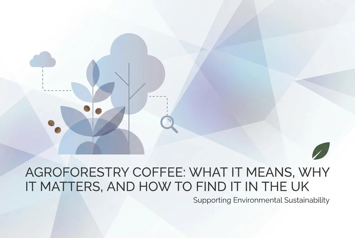 Professional header image for educational tutorial: Agroforestry Coffee: What It Means, Why It Matters, and H...
