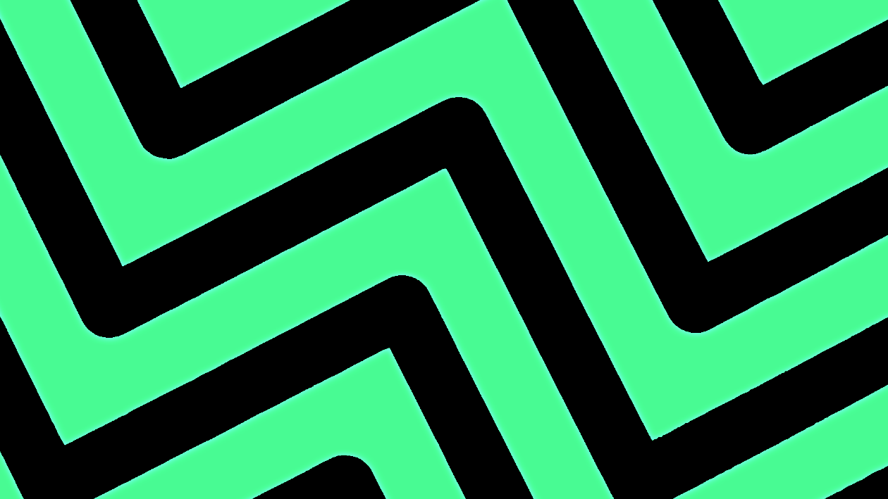 Zigzag pattern with black lines on a green background